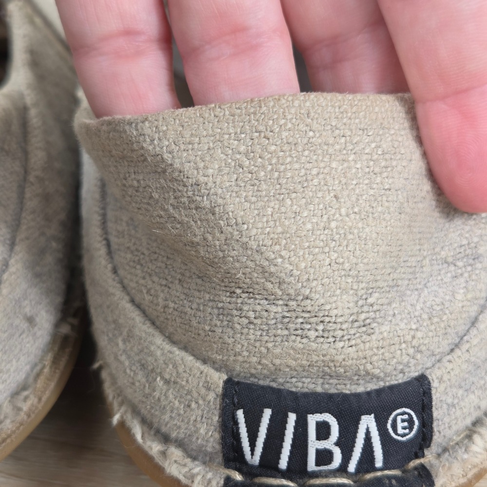 VIBAe ZUMA Linen Slip-On Shoes Unisex EU 41 Men's 8 Women's 10 Beige Gray - Picture 8 of 11